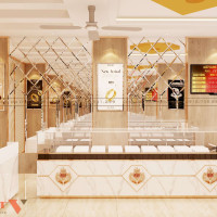 Mới mẻ và ấn tượng với phương án thiết kế tiệm vàng Nguyễn Bính